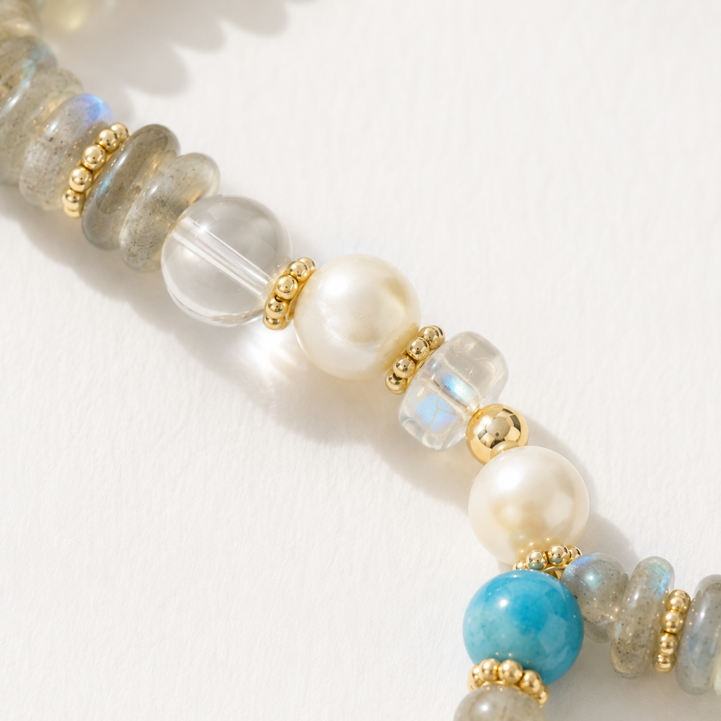 Moonlit Mist Pearl Bracelet