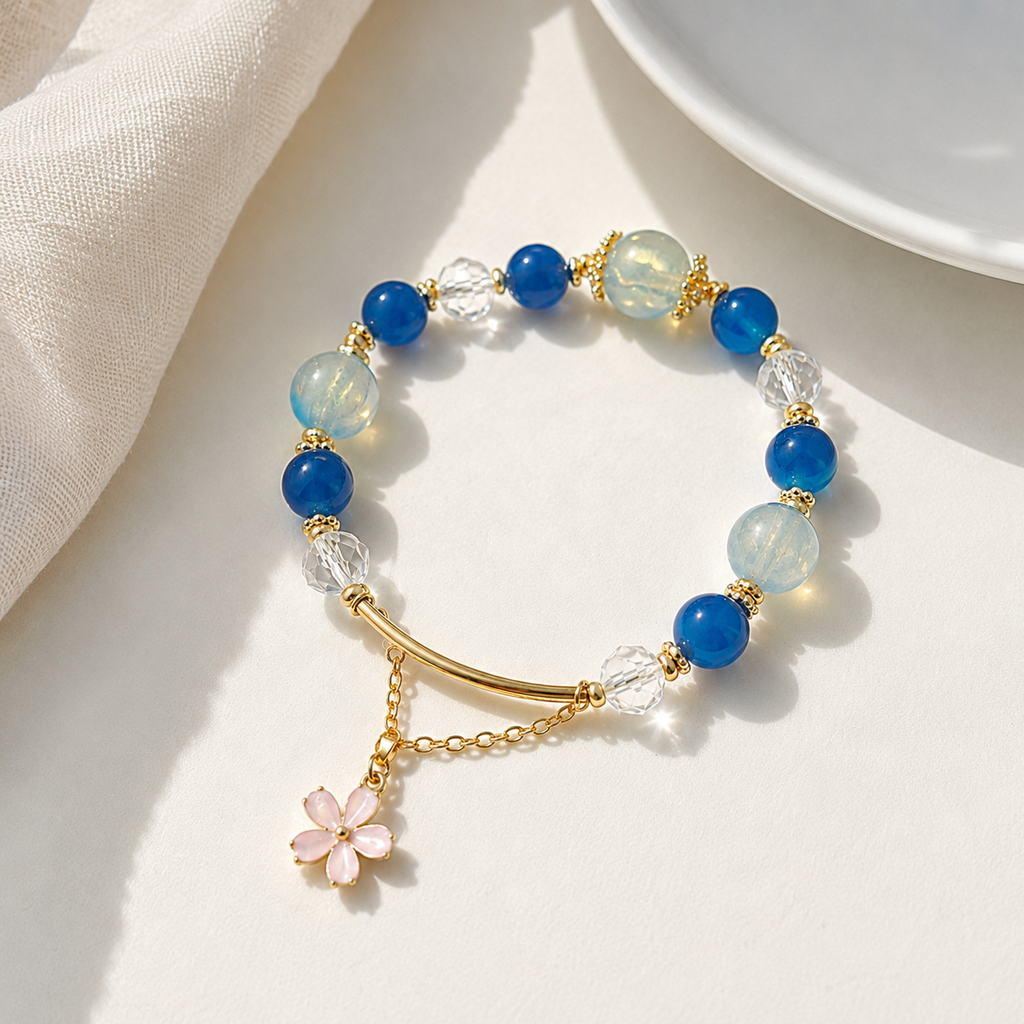 Blue Blossom Charm Bracelet