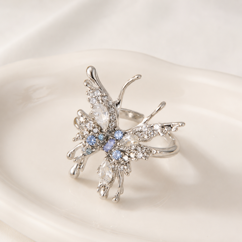 Celestial Frost Crystal Butterfly
