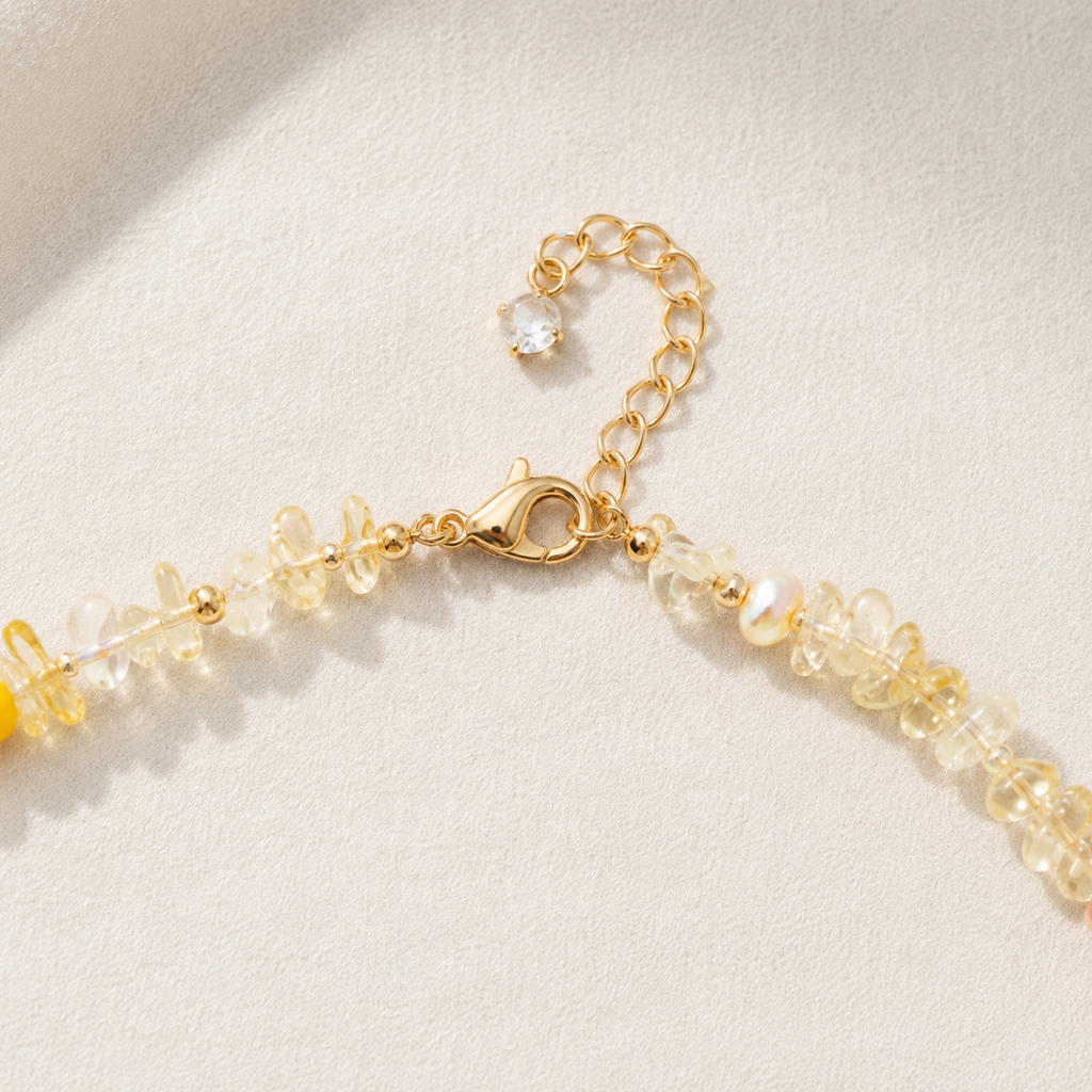 Honey Teddy Charm Necklace