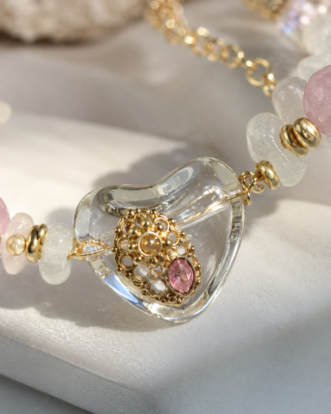 Blush Petal Charm Bracelet