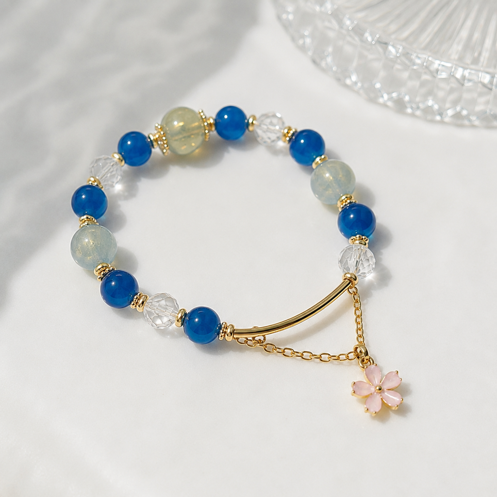 Blue Blossom Charm Bracelet