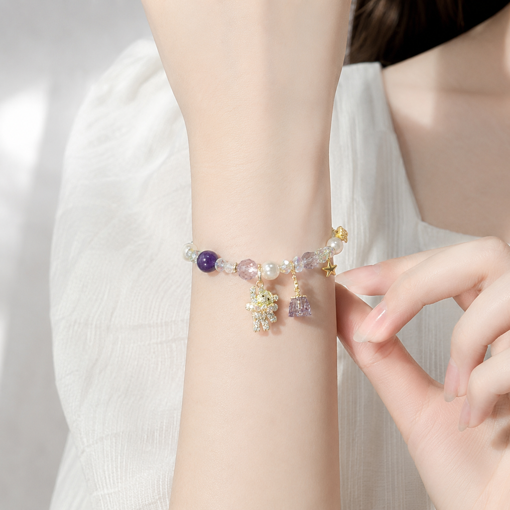Lavender Dream Charm Bracelet