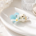 Blue Seashell Heart Hair Clip, Pearl Mermaidcore Hair Barrette, Coquette Ocean Hair Accessory, Summer Beach Gift for Her