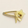Yellow Star Hair Clip, Celestial Coquette Rhinestone Barrette, Y2K Hair Accessory, Gift for Her