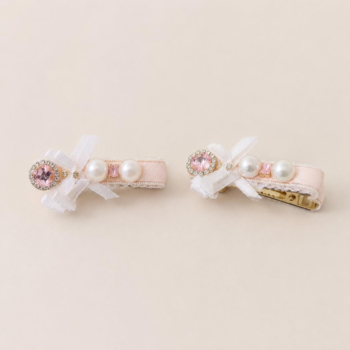 Pink Velvet Bow Hair Clip Set, Balletcore Ribbon Barrettes, Pearl Star Gem Alligator Clips, Coquette Hair Accessories, Gift for Her