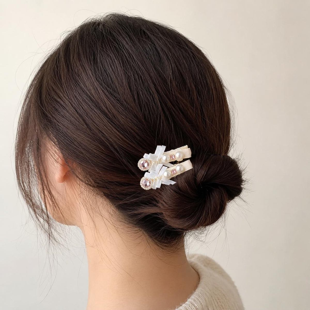 Pink Velvet Bow Hair Clip Set, Balletcore Ribbon Barrettes, Pearl Star Gem Alligator Clips, Coquette Hair Accessories, Gift for Her