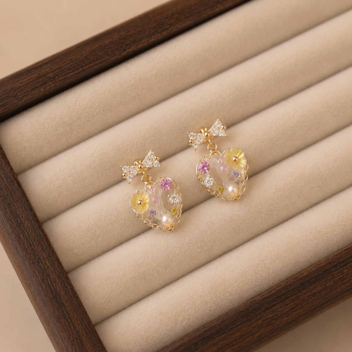 Gold Byzantine Pearl Stud Earrings, Lavender Pink Crystal Dangles, Art Deco Geometric Earrings, Royal Vintage Jewelry Gift for Her