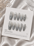 Silver Current – Chrome Silver Press-On Nails No.14